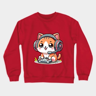 Cat Gaming Crewneck Sweatshirt